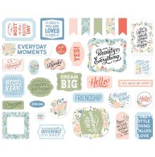 Echo Park Salutations No. 1 Cardstock Die-Cuts 33/Pkg - Ephemera