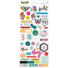 Amy Tan Cardstock Stickers 93/Pkg - Brave &amp; Bold