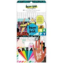 Amy Tan Ephemera Die-Cuts 40/Pkg - Brave &amp; Bold Accents