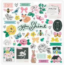 Maggie Holmes Chipboard Stickers 53/Pkg - Garden Party