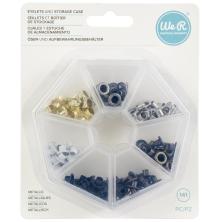 We R Memory Keepers Eyelets With Storage Case 140/Pkg - Metallic