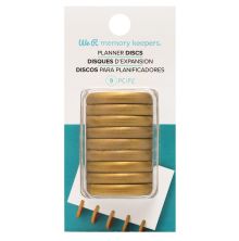 We R Memory Keepers Crop-A-Dile Power Punch Planner Discs 9/Pkg - Gold