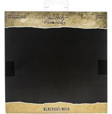 Tim Holtz Idea-Ology Kraft Cardstock Pad 8X8 24/Pkg - Blackout