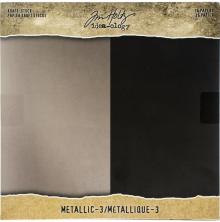 Tim Holtz Idea-Ology Kraft Metallic Paper Pad 8X8 36/Pkg - Metallic 3