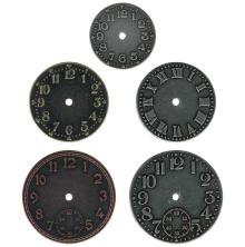 Tim Holtz Idea-Ology Metal Clock Faces 5/Pkg