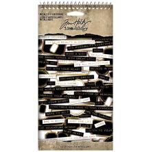 Tim Holtz Idea-Ology Spiral Bound Sticker Book 4.5X8.5 - Metallic