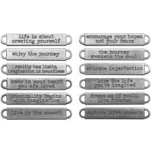 Tim Holtz Idea-Ology Metal Word Bands 12/Pkg - Life