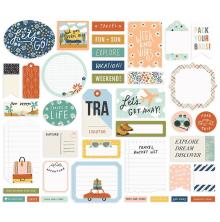 Simple Stories Bits &amp; Pieces Die-Cuts 39/Pkg - Safe Travels Journal UTGENDE