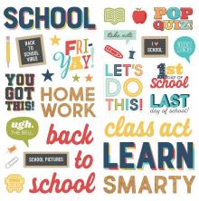 Simple Stories Foam Stickers 45/Pkg - School Life UTGENDE