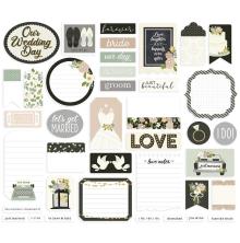 Simple Stories Bits &amp; Pieces Die-Cuts 39/Pkg - Happily Ever After Journal UTGEN