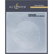 Altenew Debossing Folder - Modern Birthday Faux Letterpress