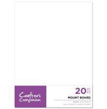 Crafters Companion Mount Board 5.75X7.75 20/Pkg - White