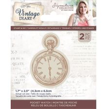 Sara Davies Vintage Diary Stamp &amp; Die - Pocket Watch UTGENDE