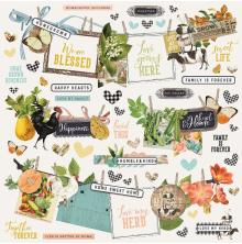 Simple Stories Sticker Sheet 12X12 - SV Farmhouse Garden Banner UTGENDE