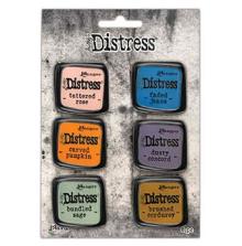 Tim Holtz Distress Enamel Collector Pin Set 6/Pkg - Set 8