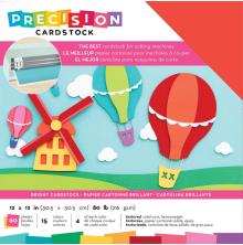 American Crafts Precision Cardstock Pack 12X12 60/Pkg - Bright/Textured