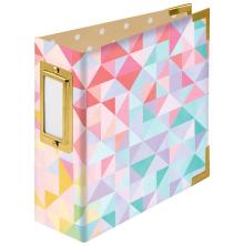 We R Memory Keepers Paper Wrapped D-Ring Album 4X4 - Geometric By Paige Evans