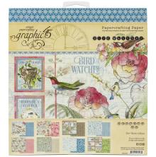 Graphic 45 Double-Sided Paper Pad 8X8 - Bird Watcher