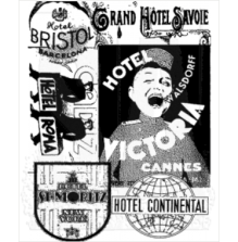 Tim Holtz Components Cling Stamp 2.5X3.5 - Hotel