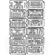 Tim Holtz Components Cling Stamp 2.5X3.5 - Ticket