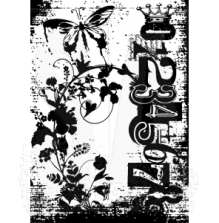 Tim Holtz Components Cling Stamp 2.5X3.5 - Fairy Garden