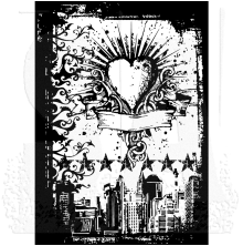 Tim Holtz Components Cling Stamp 2.5X3.5 - Urban Tattoo