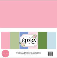 Carta Bella Solid Cardstock 12X12 6/Pkg - Flora No. 4