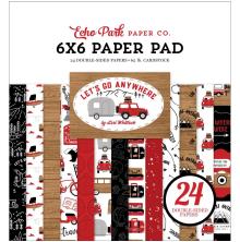 Echo Park Double-Sided Paper Pad 6X6 - Lets Go Anywhere