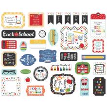 Echo Park I Love School Cardstock Die-Cuts 33/Pkg - Ephemera