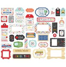 Echo Park I Love School Cardstock Die-Cuts 33/Pkg - Frames &amp; Tags