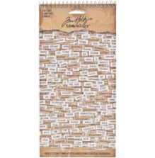 Tim Holtz Idea-Ology Spiral Bound Sticker Book - Chit Chat