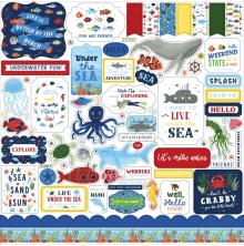 Echo Park Cardstock Stickers 12X12 - Under Sea Adventures