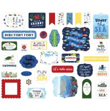 Echo Park Under Sea Adventures Cardstock Die-Cuts 33/Pkg - Ephemera