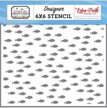 Echo Park Under Sea Adventures Stencil 6X6 - School Of Fish