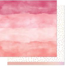 Lawn Fawn Watercolor Wishes Rainbow Paper 12X12 - Rose Quartz