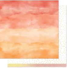 Lawn Fawn Watercolor Wishes Rainbow Paper 12X12 - Carnelian