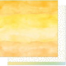 Lawn Fawn Watercolor Wishes Rainbow Paper 12X12 - Citrine