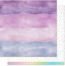 Lawn Fawn Watercolor Wishes Rainbow Paper 12X12 - Amethyst