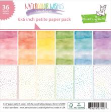 Lawn Fawn Petite Paper Pack 6X6 - Watercolor Wishes Rainbow