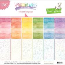 Lawn Fawn Collection Pack 12X12 - Watercolor Wishes Rainbow