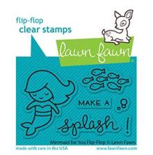 Lawn Fawn Clear Stamps 2X3 - Mermaid For You Flip-Flop LF2595