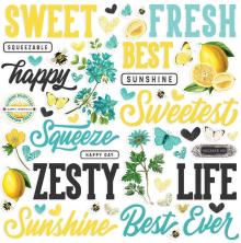 Simple Stories Foam Stickers 54/Pkg - SV Lemon Twist UTGENDE