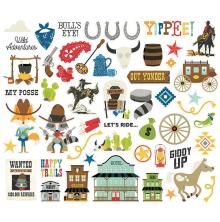 Simple Stories Bits &amp; Pieces Die-Cuts 52/Pkg - Howdy! UTGENDE