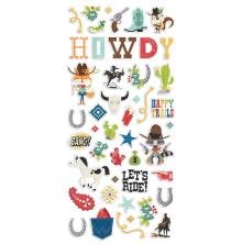 Simple Stories Puffy Stickers - Howdy! UTGENDE