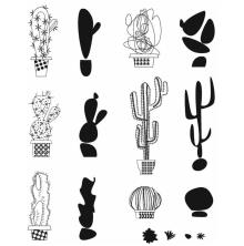 Tim Holtz Cling Stamps 7X8.5 - Mod Cactus CMS431