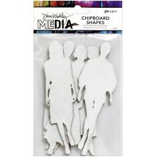 Dina Wakley MEdia Chipboard Shapes - The Women