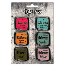 Tim Holtz Distress Enamel Collector Pin Set 6/Pkg - Set 9