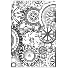 Tim Holtz Sizzix 3-D Texture Fades Embossing Folder - Mini Mechanics