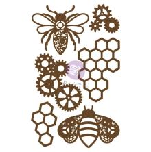 Prima Laser Cut Chipboard 6/Pkg - Powerful Bees