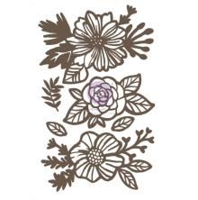 Prima Laser Cut Chipboard 6/Pkg - Happy Flowers